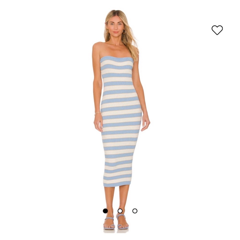 More to Come Lesley Ribbed strapless dress